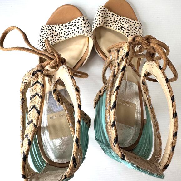 NWT DOLCE VITA Hexen Stiletto Heels Women's 9 suede leather animal‎ print summer - Picture 7 of 11